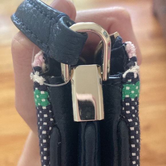 NWT Kate Spade Triple Gusset Crossbody Purse w Jackson Boardwalk Stripes Pattern - Picture 8 of 8